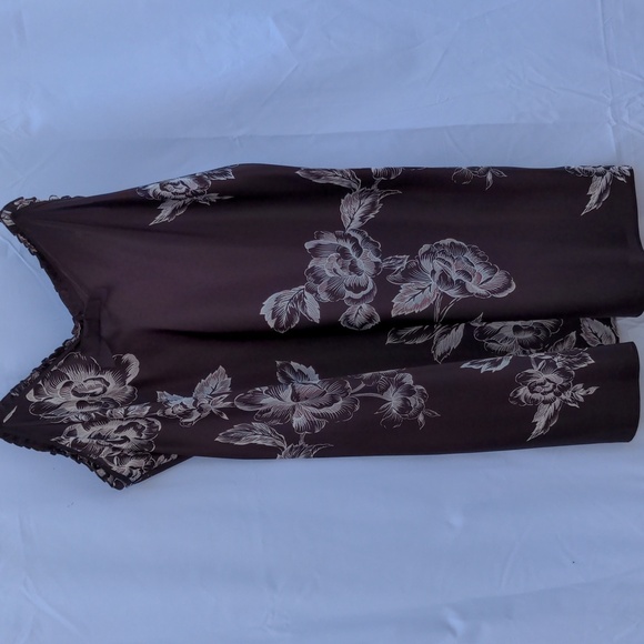 Morgan Taylor Matching Floral Brown Nighty & Robe XL New w/tags - Picture 5 of 14